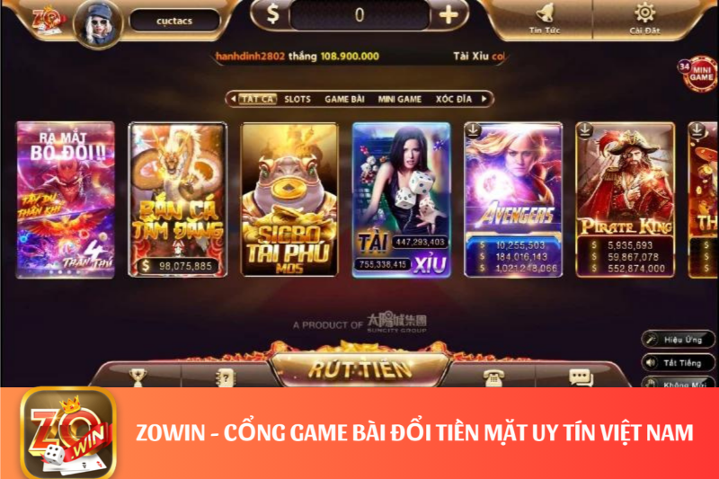 Sản Phẩm Game Đổi Thưởng Nổi Bật Tại Zowin